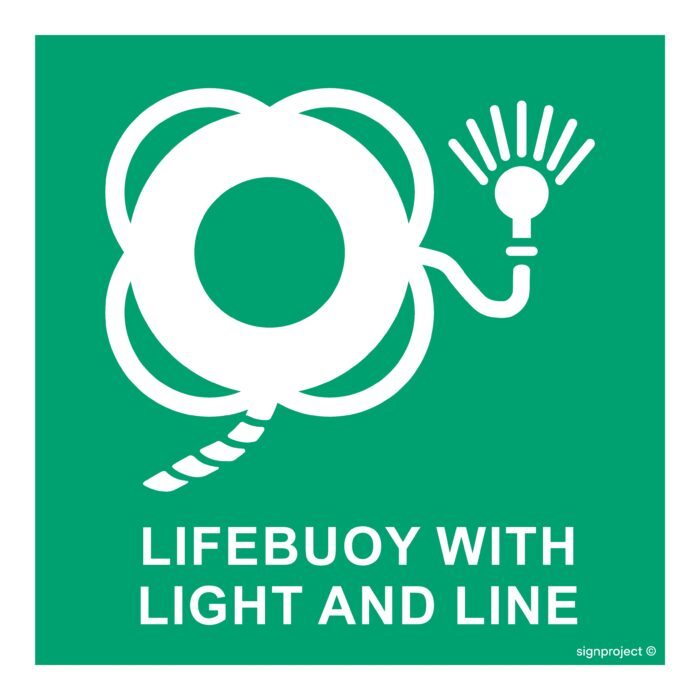 FB022 Lifebuoy with light and line