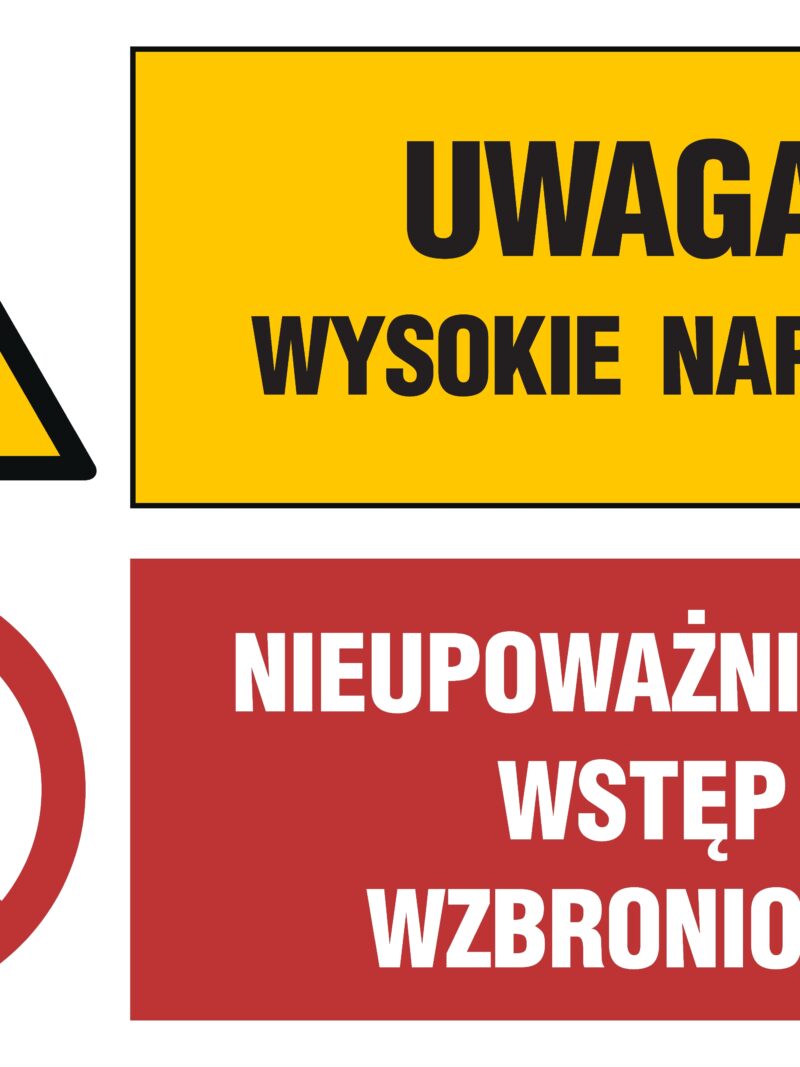 GN003 Uwaga! Wysokie napięcie Nieupoważnionym wstęp wzbroniony