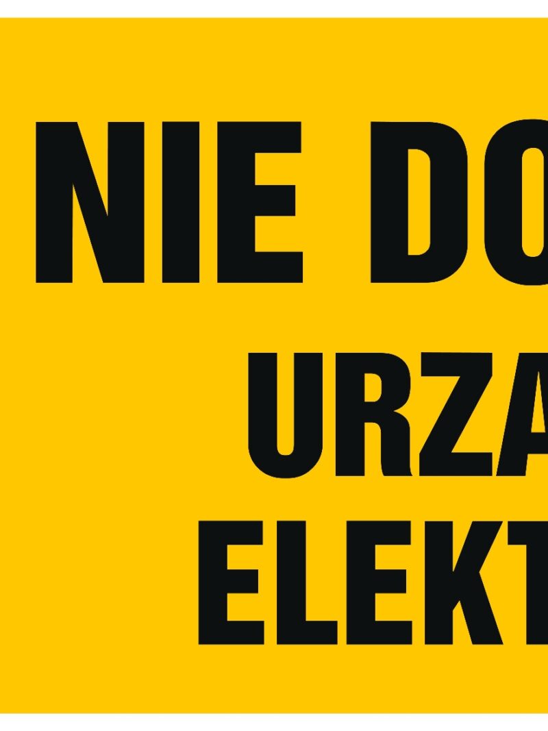 HB001 Nie dotykać! Urządzenie elektryczne - arkusz 8 naklejek - arkusz 8 naklejek