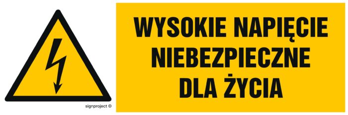 HB004 Wysokie napięcie niebezpieczne dla życia - arkusz 8 naklejek - arkusz 8 naklejek