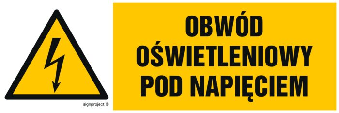 HB009 Obwód oświetleniowy pod napięciem - arkusz 8 naklejek - arkusz 8 naklejek