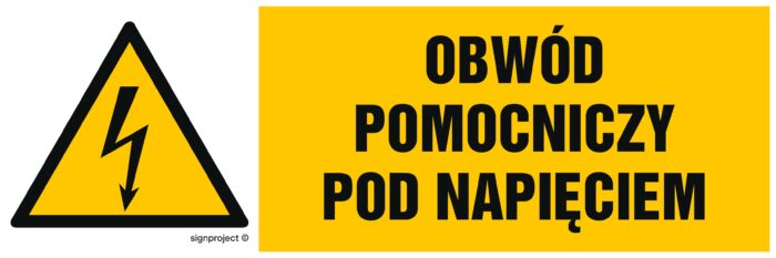 HB010 Obwód pomocniczy pod napięciem - arkusz 8 naklejek - arkusz 8 naklejek