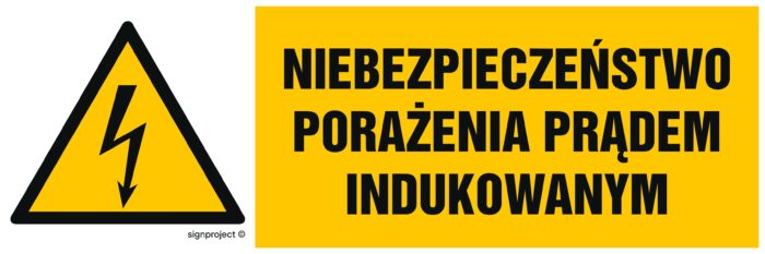 HB013 Niebezpieczeństwo porażenia prądem indukowanym - arkusz 8 naklejek - arkusz 8 naklejek