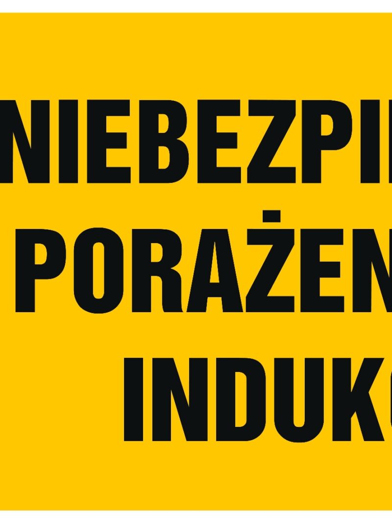 HB013 Niebezpieczeństwo porażenia prądem indukowanym - arkusz 8 naklejek - arkusz 8 naklejek