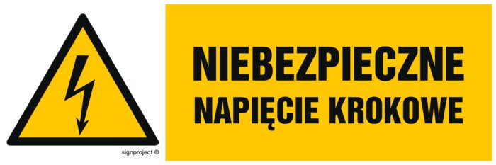 HB014 Niebezpieczne napięcie krokowe - arkusz 8 naklejek - arkusz 8 naklejek