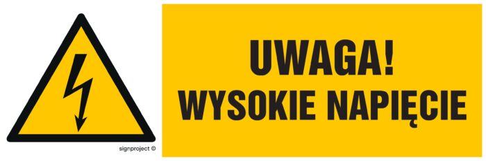 HB016 Uwaga wysokie napięcie - arkusz 8 naklejek - arkusz 8 naklejek