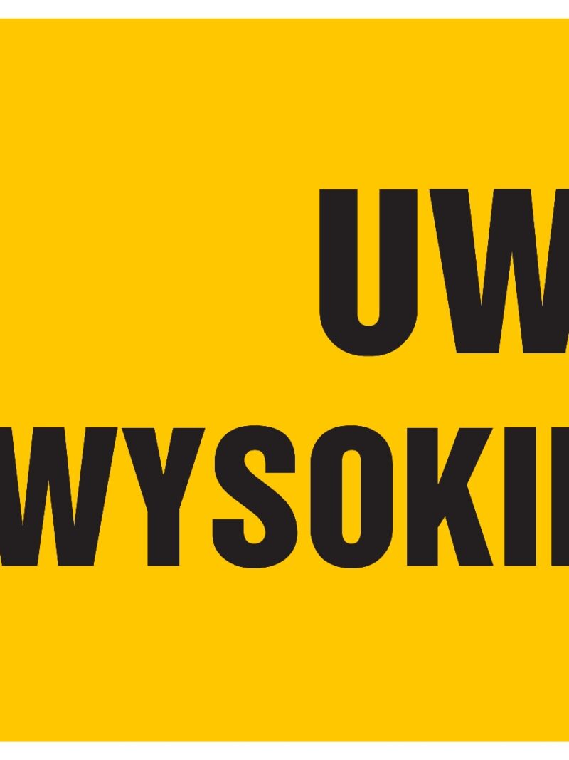 HB016 Uwaga wysokie napięcie - arkusz 8 naklejek - arkusz 8 naklejek