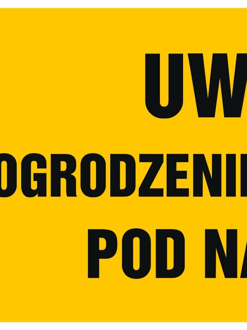 HB019 Uwaga ogrodzenie elektryczne pod napięciem - arkusz 8 naklejek - arkusz 8 naklejek