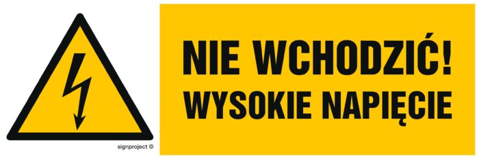 HB024 Nie wchodzić wysokie napięcie - arkusz 8 naklejek - arkusz 8 naklejek