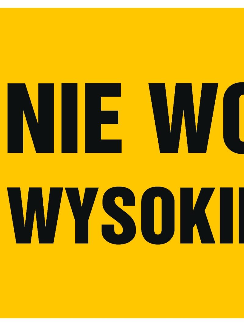 HB024 Nie wchodzić wysokie napięcie - arkusz 8 naklejek - arkusz 8 naklejek