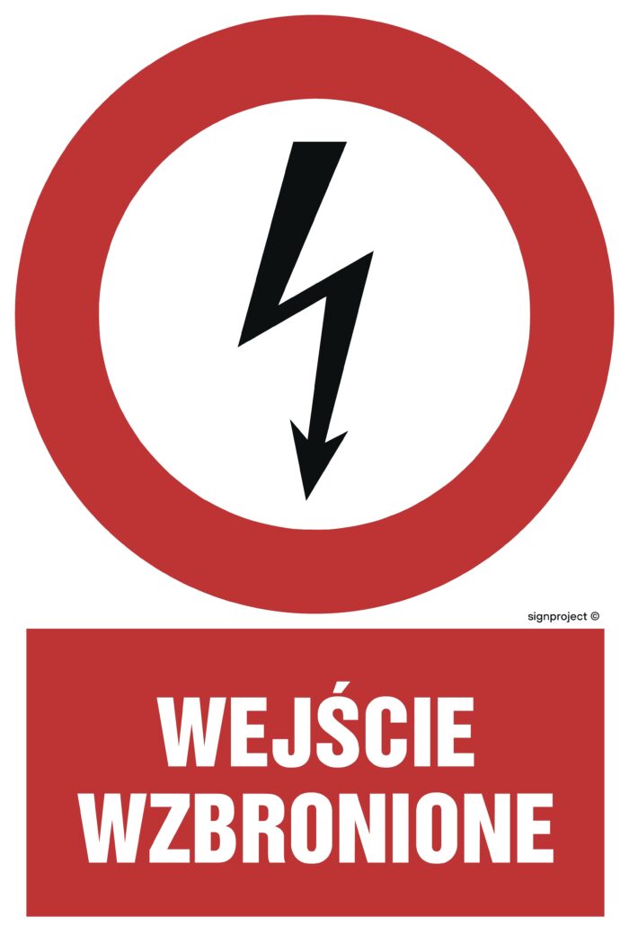 HC004 Wejście wzbronione - opakowanie 10 sztuk