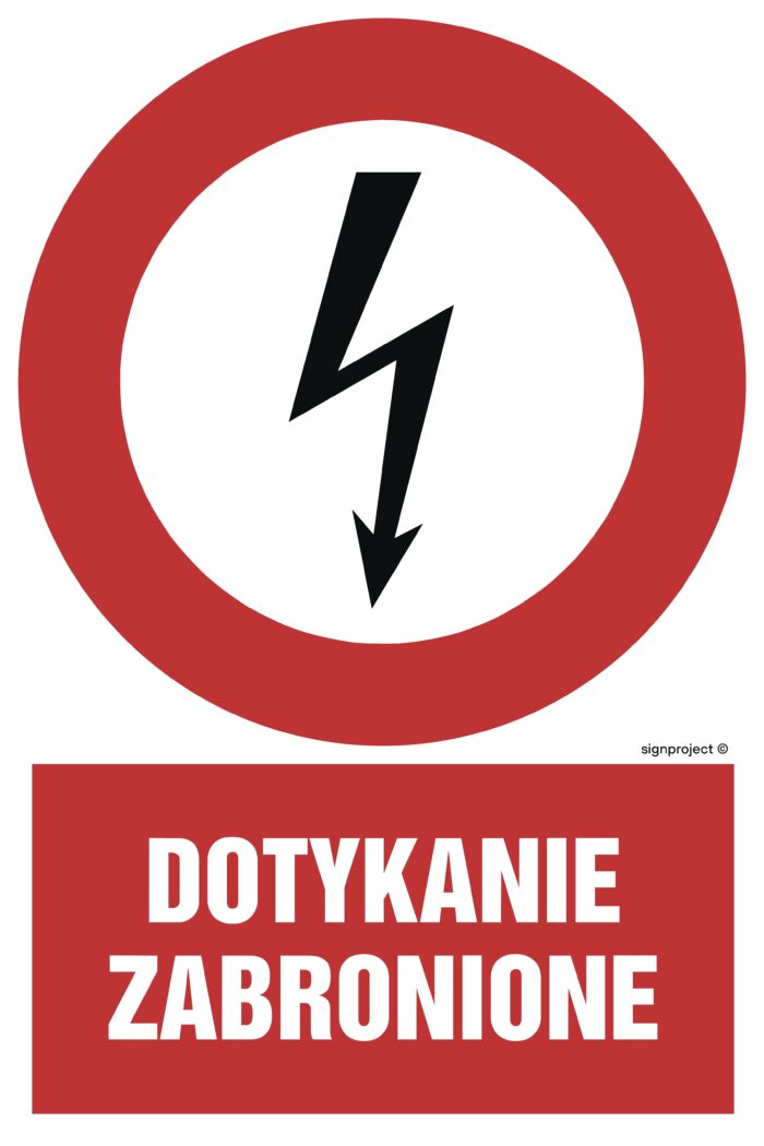 HC008 Dotykanie zabronione - opakowanie 10 sztuk