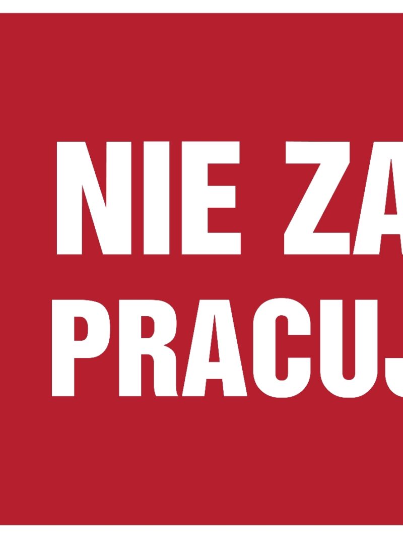 HD002 Nie załączać pracują ludzie - arkusz 8 naklejek - arkusz 8 naklejek