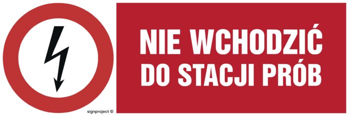 HD006 Nie wchodzić do stacji prób