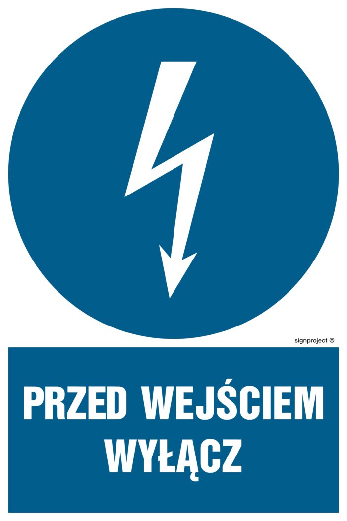 HE003 Przed wejściem wyłącz - arkusz 9 naklejek