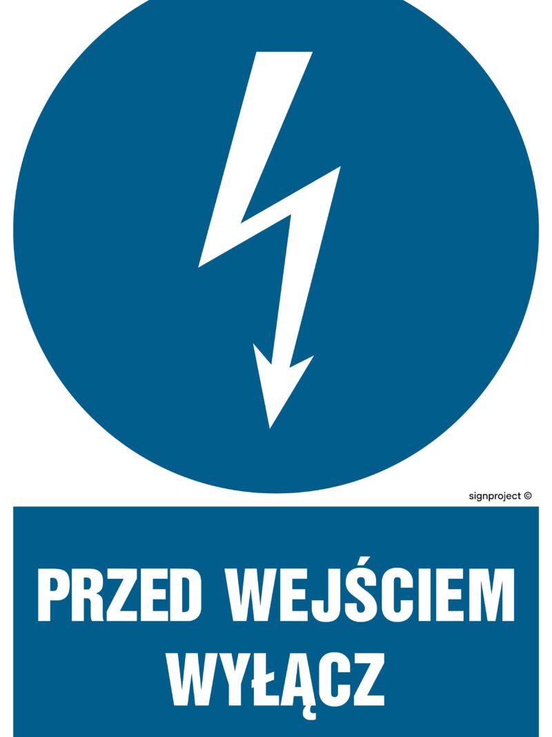 HE003 Przed wejściem wyłącz - arkusz 9 naklejek