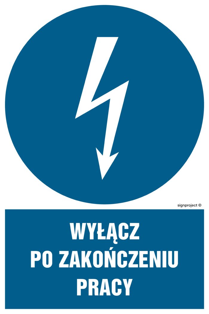 HE017 Używaj narzędzi o napędzie elektrycznym zasilanym napięciem 24V - arkusz 9 naklejek