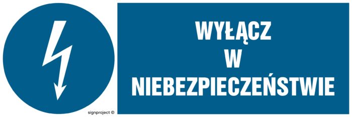 HF001 Wyłącz w niebezpieczeństwie - arkusz 8 naklejek - arkusz 8 naklejek