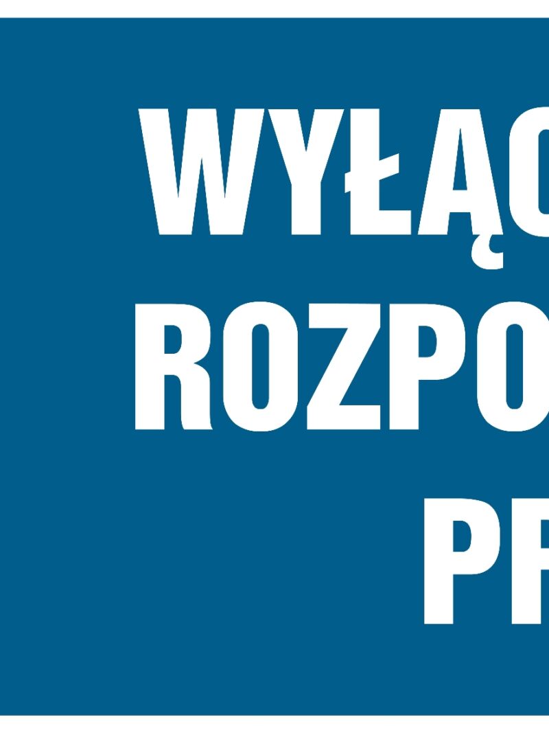 HF002 Wyłącz przed rozpoczęciem pracy - arkusz 8 naklejek - arkusz 8 naklejek