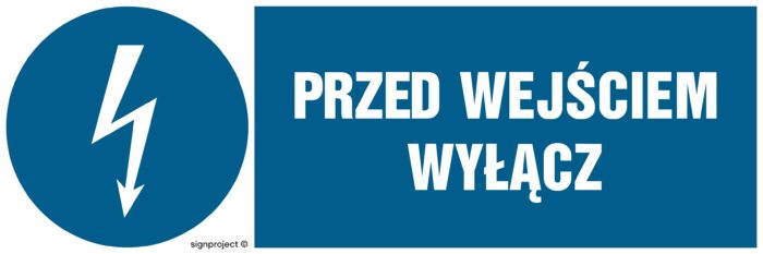 HF003 Przed wejściem wyłącz - arkusz 8 naklejek - arkusz 8 naklejek