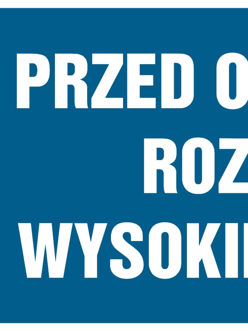 HF006 Przed otwarciem rozładuj wysokie napięcie - arkusz 8 naklejek - arkusz 8 naklejek