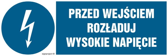 HF007 Przed wejściem rozładuj wysokie napięcie - arkusz 8 naklejek - arkusz 8 naklejek