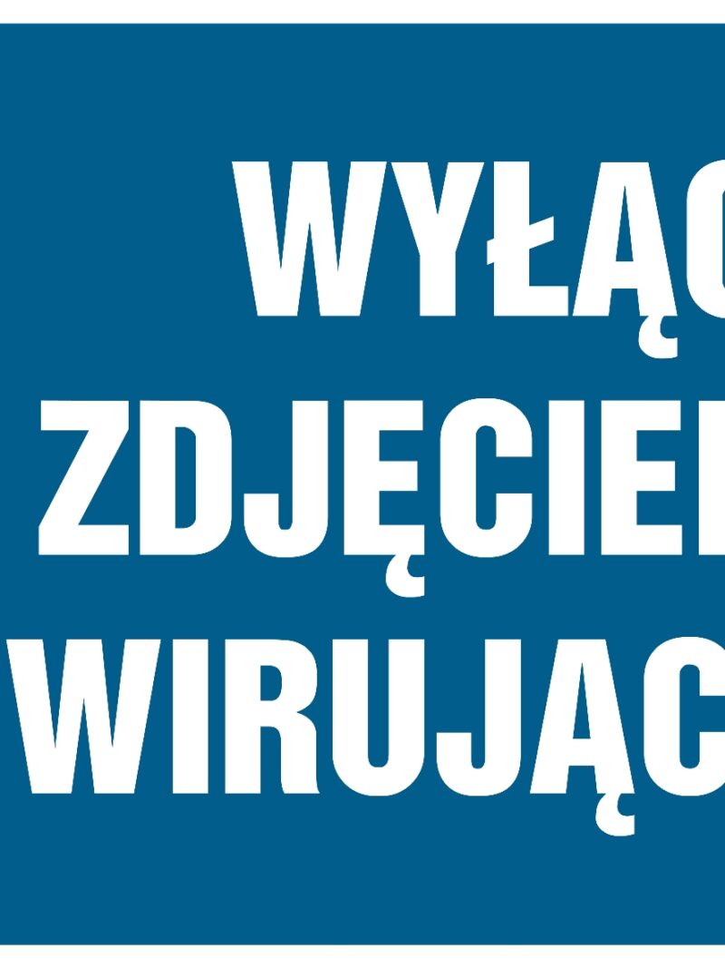 HF015 Wyłącz przed zdjęciem ochrony wirujących części - arkusz 8 naklejek - arkusz 8 naklejek