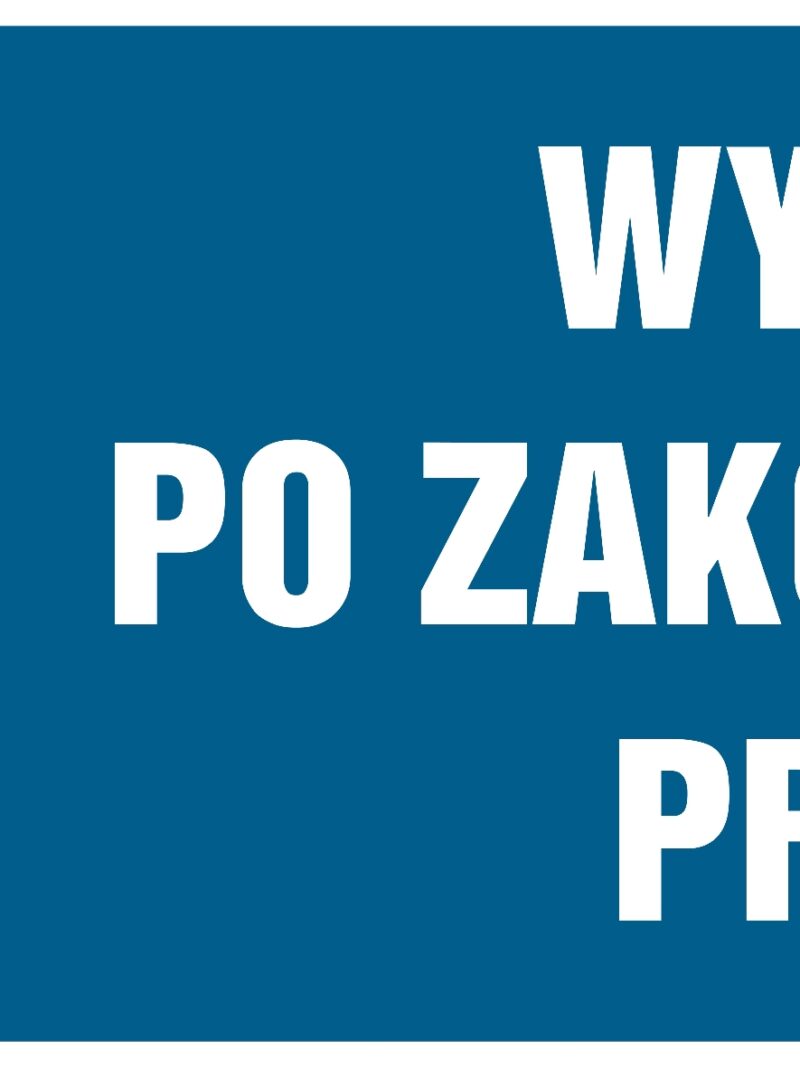 HF017 Wyłącz po zakończeniu pracy - arkusz 8 naklejek - arkusz 8 naklejek