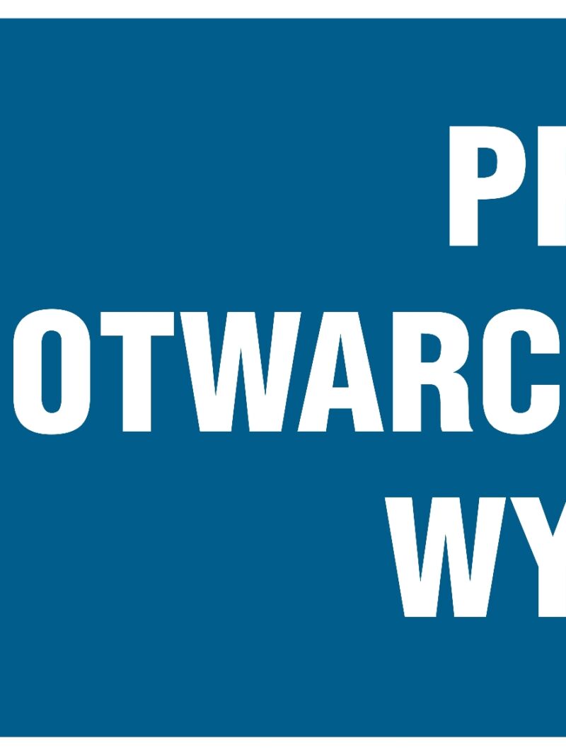 HF019 Przed otwarciem drzwi wyłącz - arkusz 8 naklejek - arkusz 8 naklejek