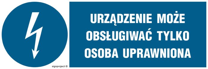 HF020 Urządzenie może obsługiwać tylko osoba uprawniona - arkusz 8 naklejek - arkusz 8 naklejek