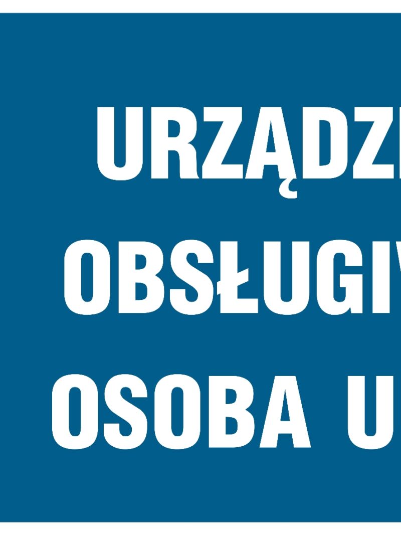 HF020 Urządzenie może obsługiwać tylko osoba uprawniona - arkusz 8 naklejek - arkusz 8 naklejek