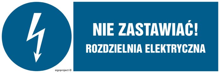 HF021 Nie zastawiać! Rozdzielnia elektryczna - arkusz 8 naklejek - arkusz 8 naklejek