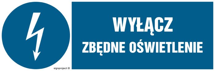 HF022 Wyłącz zbędne oświetlenie - arkusz 8 naklejek - arkusz 8 naklejek