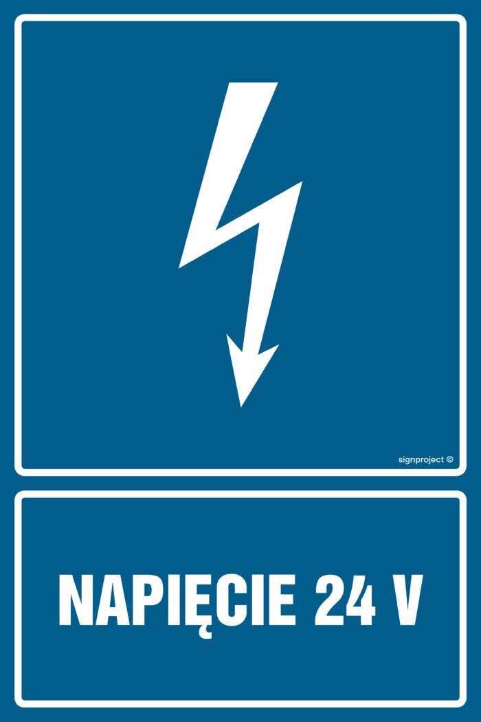 HG007 Napięcie 24 V - arkusz 9 naklejek