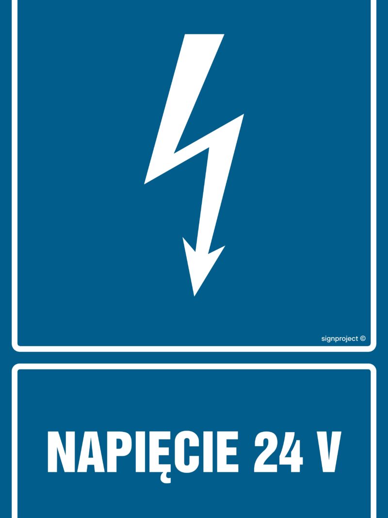 HG007 Napięcie 24 V - arkusz 9 naklejek