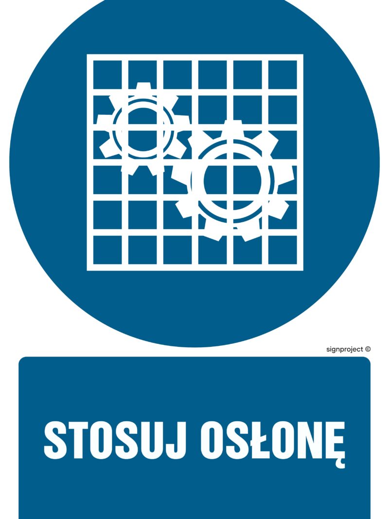 GL015 Stosuj osłonę - arkusz 9 naklejek