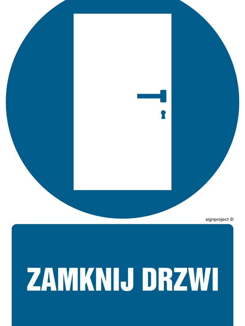 GL034 Zamknij drzwi - arkusz 9 naklejek