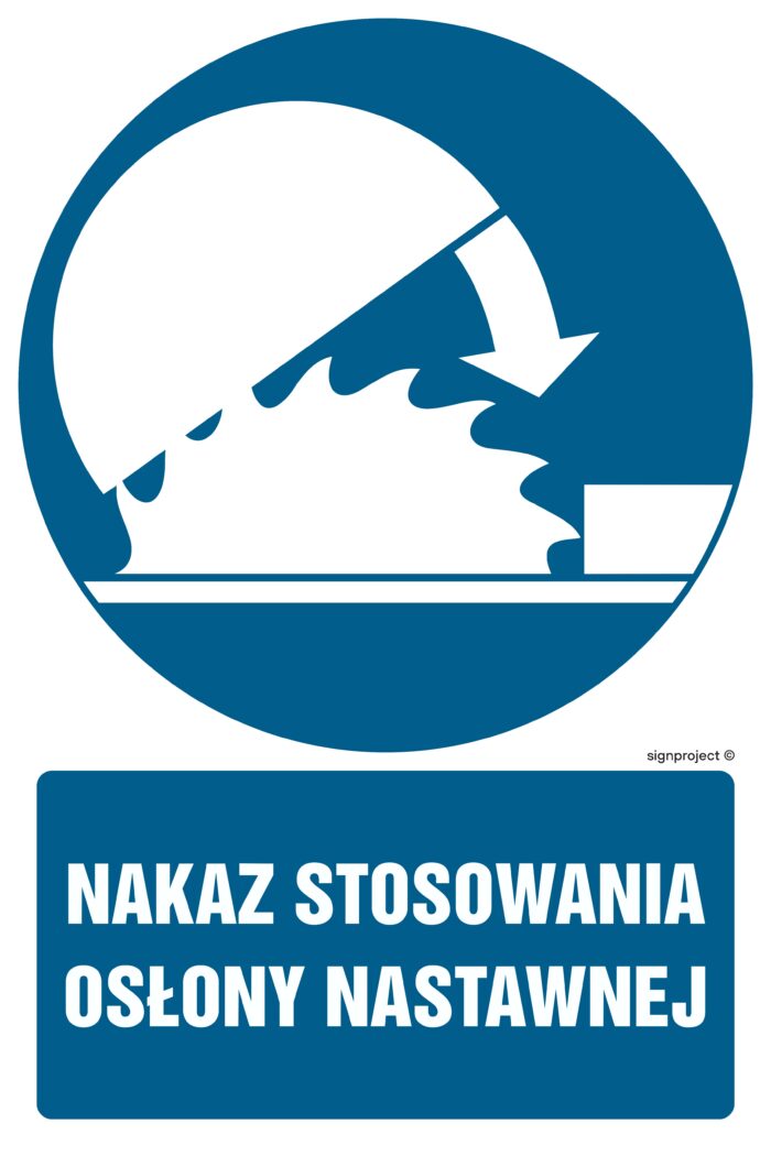 GL044 Nakaz stosowania osłony nastawnej - arkusz 9 naklejek