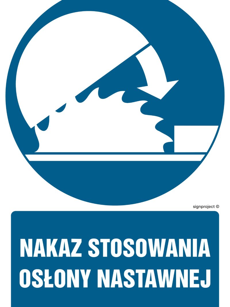 GL044 Nakaz stosowania osłony nastawnej - arkusz 9 naklejek