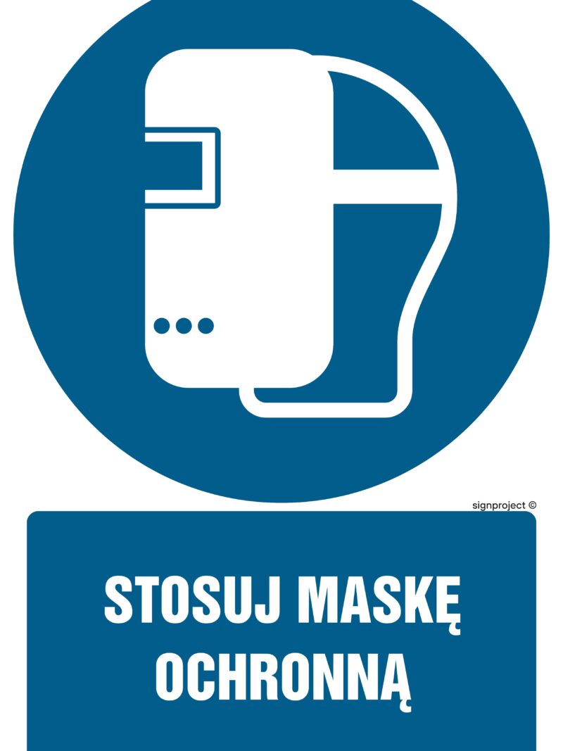 GL047 Stosuj maskę ochronną - arkusz 9 naklejek