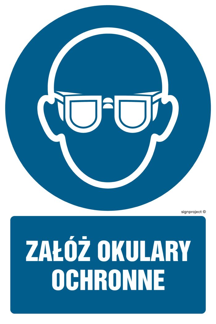 GL051 Załóż okulary ochronne - opakowanie 10 sztuk