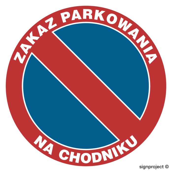 SA010 Zakaz parkowania na chodniku