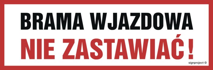 SA023 Brama wjazdowa