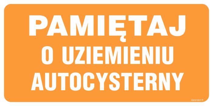 SB011 Pamiętaj o uziemieniu autocysterny