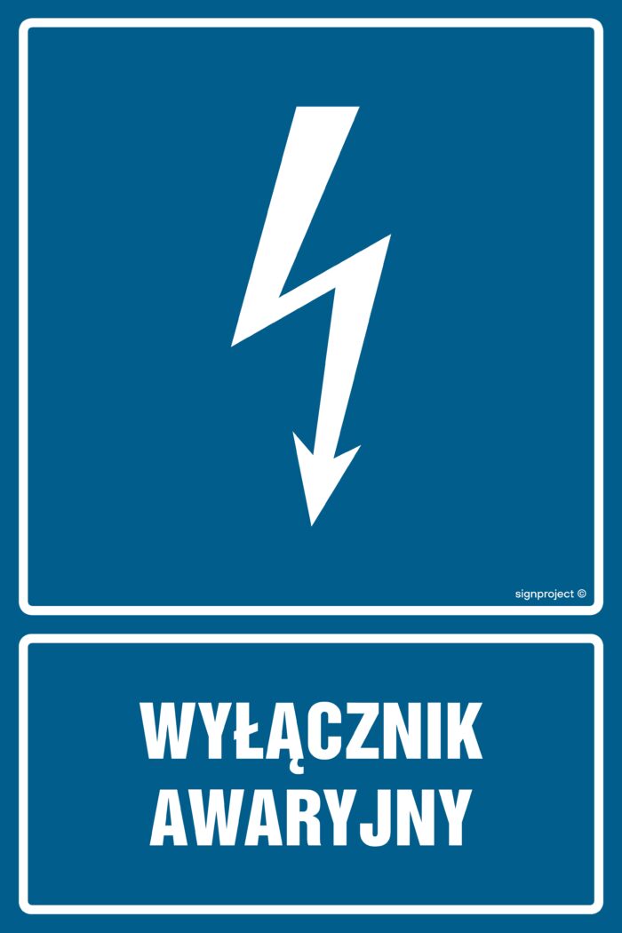 HG032 Wyłącznik awaryjny - arkusz 9 naklejek