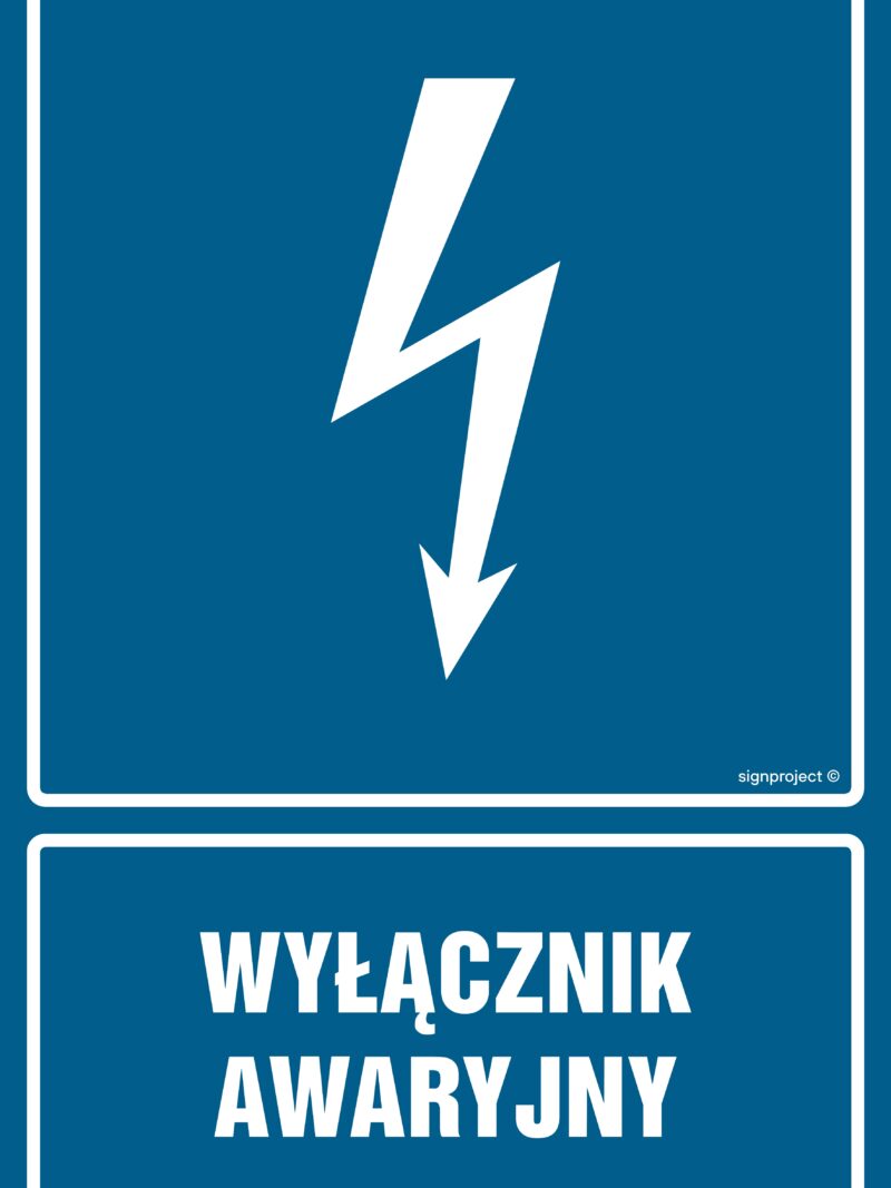 HG032 Wyłącznik awaryjny - arkusz 9 naklejek