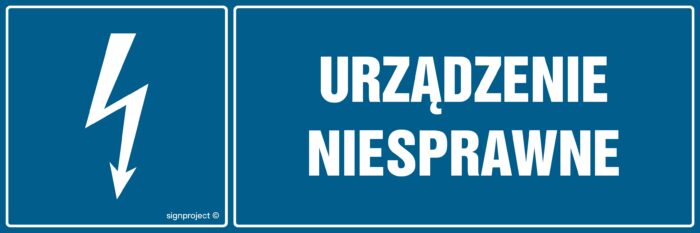 HH018 Urządzenie niesprawne - arkusz 8 naklejek - arkusz 8 naklejek