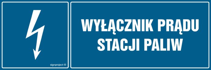 HH020 Wyłącznik prądu stacji paliw - arkusz 8 naklejek - arkusz 8 naklejek