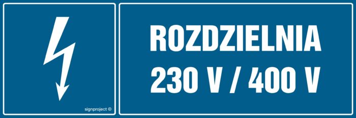 HH028 Rozdzielnia 230 V/400 V - arkusz 8 naklejek - arkusz 8 naklejek