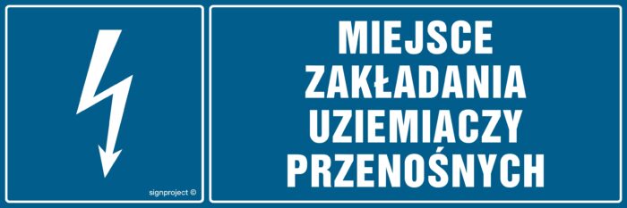 HH044 Miejsce zakładania uziemiaczy przenośnych - arkusz 8 naklejek - arkusz 8 naklejek